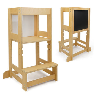 Learning Tower 2 In 1 Desk Chair Combo Natural