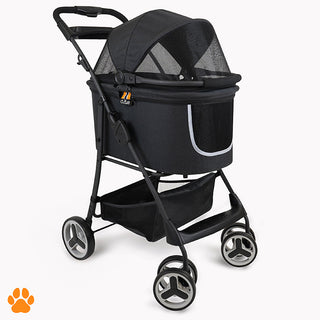 My Duque Cece 2 in 1 Pet Buggy Black