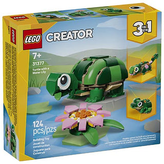 Lego Creator Turtle With A Water Lily Flower