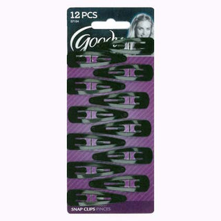Goody Classics Contour Clips Black 12pcs D3