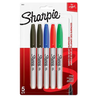 Sharpie Marker Fine Point Asst 5pk