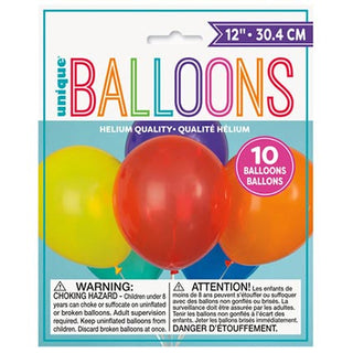 Balloons Asst Colours 12in 10pk