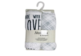 Sage Safari Fleece Blanket Set Of 2