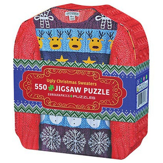 Puzzle Ugly Sweater Shaped Tin 550pc