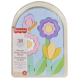 Fisher Price Wooden Flower Puzzle Blocks