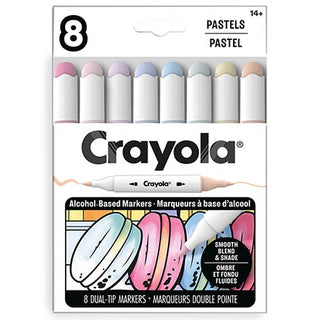 Crayola Colour Collections 8 Count Dual Tip Alcohol Markers  Pastels