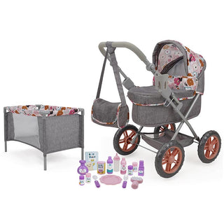 509 18pc Deluxe Pram Set Melange Grey