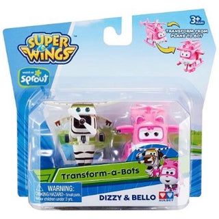 Super Wings Transform A Bots 2pk Dizzy and Bello