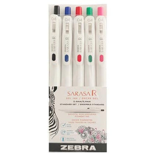 Zebra Sarasa Retractable Gel Pen Standard 5pk