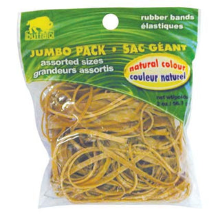 Buffalo Jumbo Rubber Bands 2oz Asst Size Brown D12