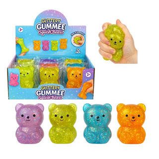 Glittery Gummee Squish Bears Asst CDU12