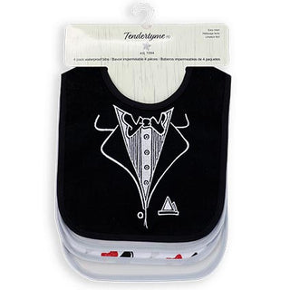 Black Young Gentleman Bib 4pk