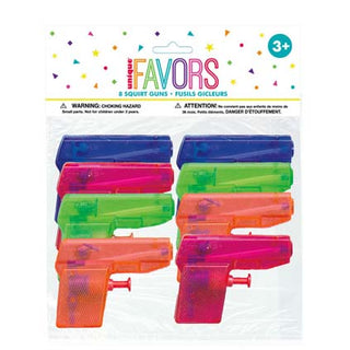 Party Favours Squirt Guns 8pk