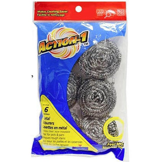 Steel Scourers Stainless 6pc