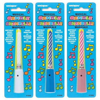 Twist On Musical Candle Asst