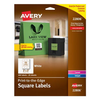 Avery Print To The Edge Square Labels
