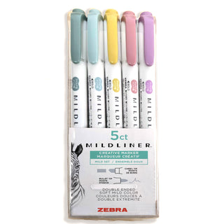 Zebra Mildliner Highlighter Mild 5pk