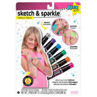 Alex Spa Sketch and Sparkle Tattoo Pens CDU12