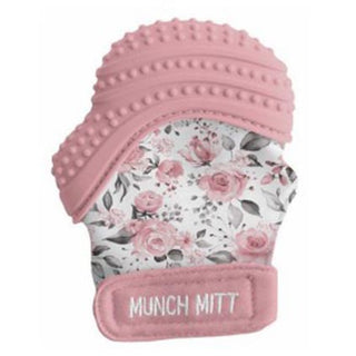Malarkey Kids Munch Mitt Wearable Teether Pink Rosewood