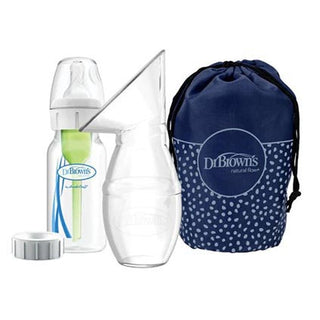 Dr Browns Silicone One Piece Breast Pump with 4oz Narrow Neck Bottle