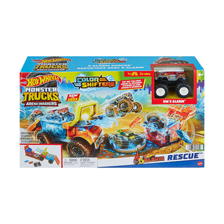 Hot Wheels Monster Truck Arena World 5 Alarm Color Shifter Water Blast Smash Playset