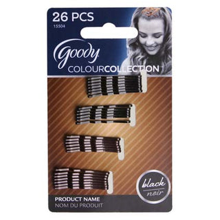 Goody Color Metallic Small Bobby Pin 26pcs Black D3
