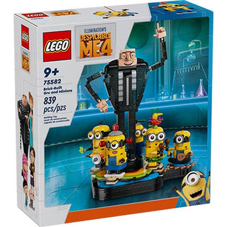 Lego Despicable Me 4 Brick Built Gru and Minions