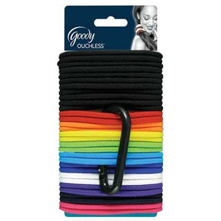 Goody Ouchless Elastics Black Brights with Carbiner Clip D3