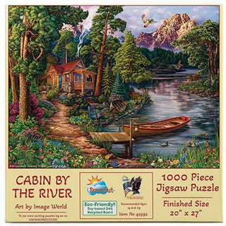 Sunsout Puzzle 1000pc Cabin by the River
