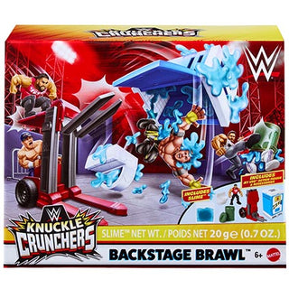 WWE Knuckle Crunchers Backstage Forklift and Porta Potty
