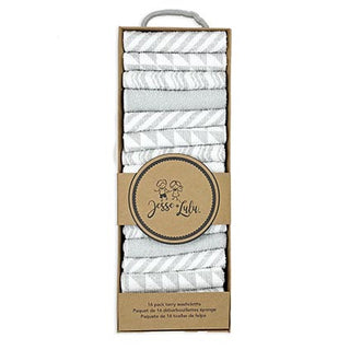 Grey Zigzag Washcloth 16pc