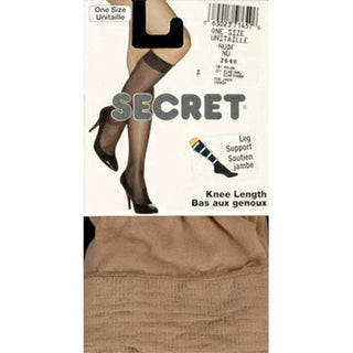 Secret 02648R Knee Length Sheer 1pk Nude One Size D3