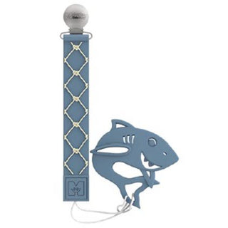 Malarkey Kids Silicone Teether and Tether Nautical and Baby Shark