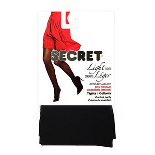 Secret 02697R Light Tights Control Top Black B D3