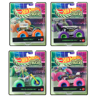 Hot Wheels Monster Trucks Glow In The Dark Asst