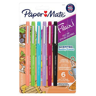 Paper Mate Flair Felt Tip Pen Scented 6pk