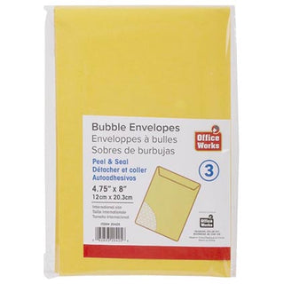 Bubble Envelope 4.75 x 8in 3pk