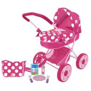 Doll Pram Peppa Pig 7pc Set