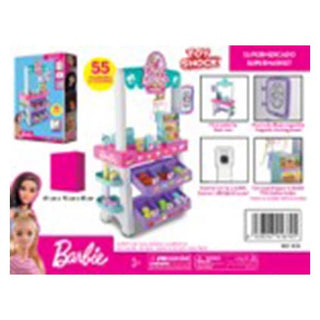 Barbie Supermarket Play Set with 55 Piece Accessories includes Light and Sound