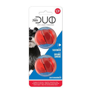 Zeus Duo Ball with Squeaker 2Pk Small