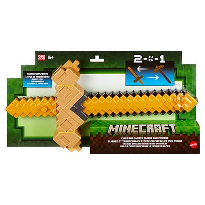 Minecraft Transforming Sword to Pickaxe – Famous Toys