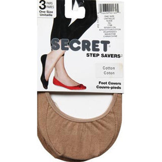 Secret 01798R Step Saver Cotton 3pk Nude One Size D3