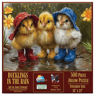 Sunsout Puzzle 500pc Ducklings in the Rain