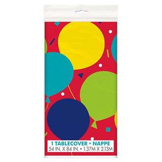 Balloon Party Birthday Plastic Tablecover