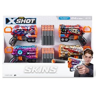X Shot Skins Menace Dart Blaster 4pk