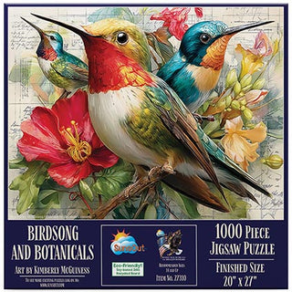 Sunsout Puzzle 1000pc Birdsong and Botanicals