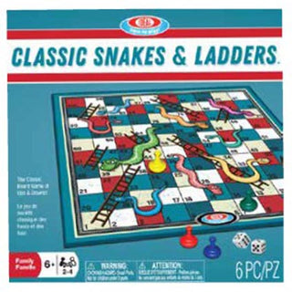 Ideal Solid Wood 10In Snakes and Ladders
