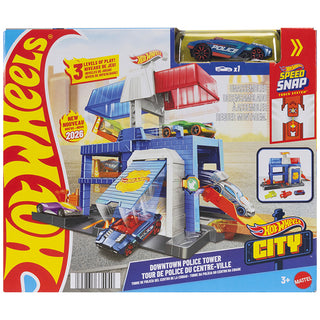 Hot Wheels City Downtown Police Station Playset