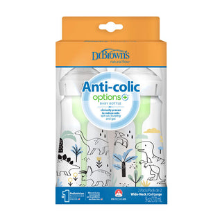 Dr Browns Anti Colic 9oz Bottles Dino WideNeck